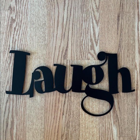 Large ‘Live Love Laugh’ Black Metal Wall Decor - Picture 4 of 4